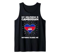 My Girlfriend is Cambodian Nothing Scares Me Cambodia Heart Tank Top