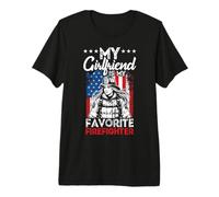 My Girlfriend is My Favorite Firefighter Girlfriend Premium T-Shirt