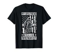 My Girlfriend is My Favorite Firefighter Girlfriend Pride T-Shirt