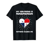 My Girlfriend is Panamanian Nothing Scares Me - Panama Heart Value Graphic T-Shirt, Men, Black, L