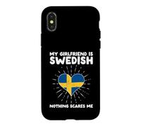 My Girlfriend Is Swedish Nothing Scares Me - Sweden Heart Case for iPhone X/XS