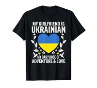 My Girlfriend Is Ukrainian Girlfriend Ukraine Flag T-Shirt