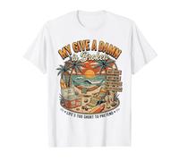 My Give A Damn is Broken Beach Retro Too Old to Care Club Value Graphic T-Shirt