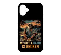 My Give a Damn Is Broken Carefree Humor Case for iPhone 16 Plus