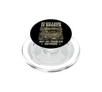 My Give A Damn Is Broken Funny Retirement Fishing Dad PopSockets PopGrip for MagSafe