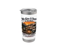 My Give A Damn is Broken RV Camping Retirement Humor Stainless Steel Insulated Tumbler