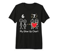 My Glow Up Chart Stick Figure Sketchbook Doodle Art Premium T-Shirt