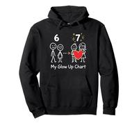 My Glow Up Chart Stick Figure Sketchbook Doodle Art Pullover Hoodie