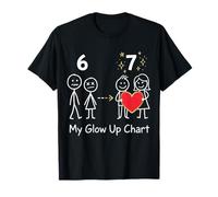 My Glow Up Chart Stick Figure Sketchbook Doodle Art T-Shirt