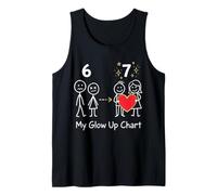 My Glow Up Chart Stick Figure Sketchbook Doodle Art Tank Top
