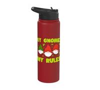 My Gnomes My Rules with Loverleaf Elf Garden Miniature Stainless Steel Insulated Water Bottle