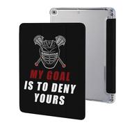 MY GOAL IS TO DENY YOURS LACROSSE Case Compatible for IPAD 2017/2018/Air1/Air2 (9.7in) Tablet Cases Protective Stand Cover