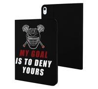 MY GOAL IS TO DENY YOURS LACROSSE Case Compatible for ipad Air5/air4 (10.9in) /ipad Pro 2018(11in) Tablet Cases Stand Protective Cover with Sleep/Wake
