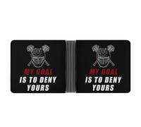 My Goal is to Deny Yours Lacrosse Mens Wallet Printed Card Holder Bifold Wallets Purse Coin Pocket