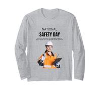 My Goal Stay Safe | Safety First | National Safety Day Gift Long Sleeve T-Shirt