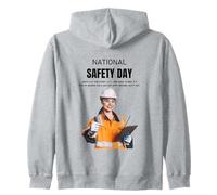 My Goal Stay Safe | Safety First | National Safety Day Gift Zip Hoodie