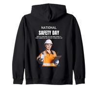 My Goal Stay Safe | Safety First | National Safety Day Gift Zip Hoodie