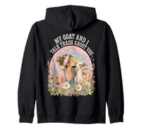 My Goat And I Talk Trash About You Cute Zip Hoodie