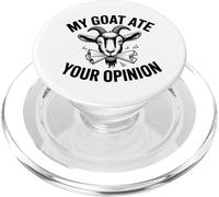 My Goat Ate Your Opinion Funny Sarcastic Farm PopSockets PopGrip for MagSafe
