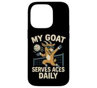 My Goat Serves Aces Funny Volleyball Design Case for iPhone 14 Pro