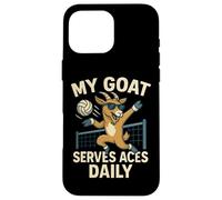 My Goat Serves Aces Funny Volleyball Design Case for iPhone 16 Pro Max