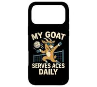 My Goat Serves Aces Funny Volleyball Design Case for iPhone 17 Pro Max
