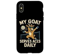 My Goat Serves Aces Funny Volleyball Design Case for iPhone X/XS