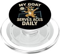 My Goat Serves Aces Funny Volleyball Design PopSockets PopGrip for MagSafe