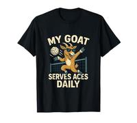 My Goat Serves Aces Funny Volleyball Design T-Shirt