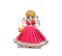 My God Gift Navratri Special, MATA Rani Vastra, Devi MATA Poshak, Durga MATA Dress, Radha Rani Poshak for Standing Idol, Made of Velvet Pink Cloth (Velvet Pink, 6 Inches (15.24 Centimetre))