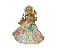 My God Gift Navratri Special, MATA Rani Vastra, Devi MATA Poshak, Durga MATA Dress, Radha Rani Poshak for Standing Idol, Made of Silk Cloth (Sky Blue, 8 Inches)