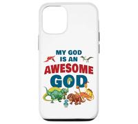 My GOD is an Awesome GOD - Christian Faith Kids Dinosaur Case for iPhone 12/12 Pro