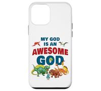 My GOD is an Awesome GOD - Christian Faith Kids Dinosaur Case for iPhone 12 mini