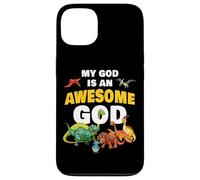 My GOD is an Awesome GOD - Christian Faith Kids Dinosaur Case for iPhone 13