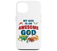 My GOD is an Awesome GOD - Christian Faith Kids Dinosaur Case for iPhone 13