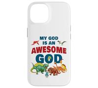 My GOD is an Awesome GOD - Christian Faith Kids Dinosaur Case for iPhone 14