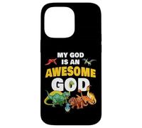My GOD is an Awesome GOD - Christian Faith Kids Dinosaur Case for iPhone 14 Pro Max
