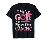 My God is Bigger Than Cancer Breast Cancer Awareness Jesus T-Shirt
