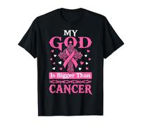 My God is Bigger Than Cancer Breast Cancer Jesus Christian T-Shirt