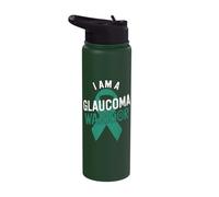 My God is Greater Than Glaucoma Awareness Stainless Steel Insulated Water Bottle