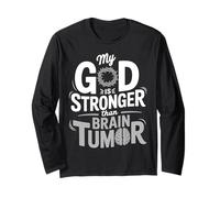 My God Is Stronger Than Brain Tumor Awareness Long Sleeve T-Shirt