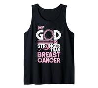 My God is Stronger Than Breast Cancer Awareness Christian Tank Top