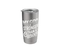 My God is Stronger Than Cancer Melanoma Stainless Steel Insulated Tumbler