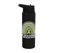 My God is Stronger Than Celiac Disease Stainless Steel Insulated Water Bottle
