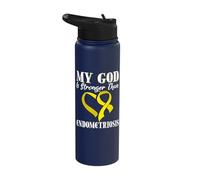 My God is Stronger Than Endometriosis Stainless Steel Insulated Water Bottle
