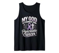 My God is Stronger Than Pancreatic Cancer Faith Tank Top