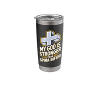 My God is Stronger Than Spina Bifida Stainless Steel Insulated Tumbler