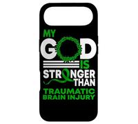 My God Stronger Than Traumatic Brain Injury Awareness Ribbon Case for iPhone Air
