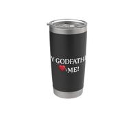 My Godfather Loves (Heart Shape) me! Stainless Steel Insulated Tumbler
