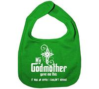 My Godmother Gave Me This, Baby Unisex Feeding Bib, Green